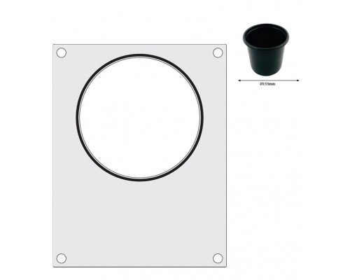 Tray sealer matrix, HENDI, two-sectioned colt container 227x178 mm