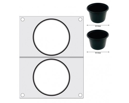 Matrica metināšanas iekārtai, HENDI, 2x tvertne zupai ø115 mm