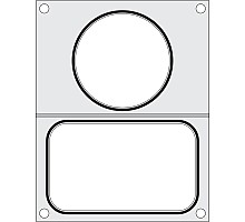 Tray sealer matrix, HENDI, 2 containers (1x 178x113 mm, 1x ø115 mm)