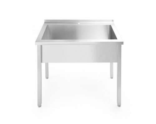 Single sink table Budget Line – screwed, depth: 600 mm, HENDI, Budget Line, 800x600x(H)850mm