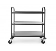 Serving trolley matt black, HENDI, 905x585x(H)945mm