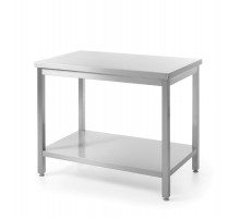 Central work table heavy duty with shelf, 600 mm deep, HENDI, Kitchen Line, 1000x600x(H)850mm