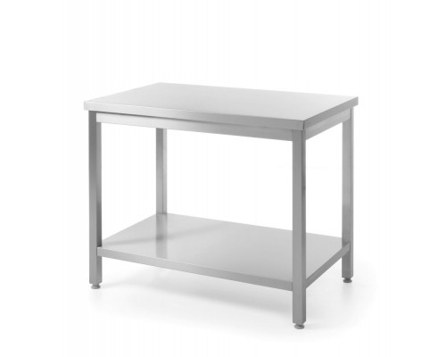 Central work table heavy duty with shelf, 600 mm deep, HENDI, Kitchen Line, 1000x600x(H)850mm