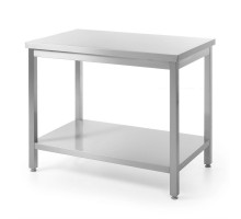 Central work table heavy duty with shelf, 600 mm deep, HENDI, Kitchen Line, 1400x600x(H)850mm