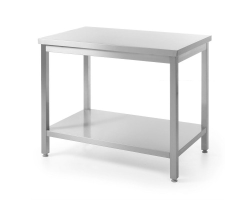 Central work table heavy duty with shelf, 600 mm deep, HENDI, Kitchen Line, 1400x600x(H)850mm