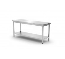 Central work table heavy duty with shelf, 600 mm deep, HENDI, Kitchen Line, 1800x600x(H)850mm