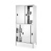 Pass-through cupboard with partition and sliding doors, HENDI, Kitchen Line, 1000x600x(H)1800mm