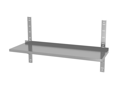 Single adjustable wall shelf, with 2 steel brackets, HENDI, 4 pcs., 1400x300x(H)600mm