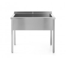 Single sink table - welded, HENDI, Profi Line, 800x600x(H)850mm