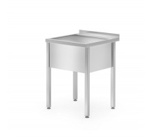 Single sink table - welded, HENDI, Profi Line, 600x600x(H)850mm