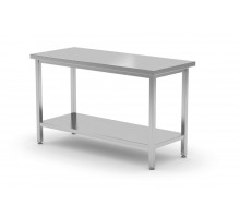 Central work table with a shelf Budget Line – screwed, depth: 600 mm, HENDI, Budget Line, 1000x600x(H)850mm