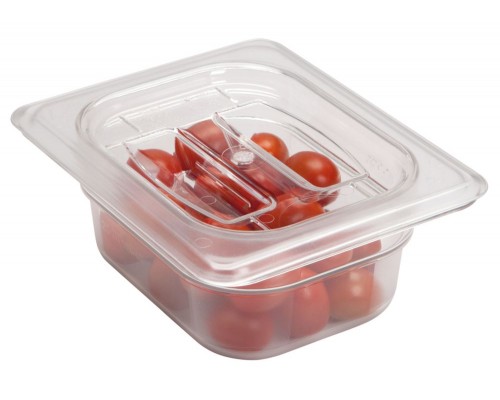 Camwear GN 1/8 polikarbonÄta konteiners, Cambro, 1 l, H 100 mm, 1L, CaurspÄŦdÄŦgs, 161x132x(H)100mm