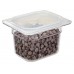 Camwear GN 1/8 polikarbonÄta konteiners, Cambro, 1 l, H 100 mm, 1L, CaurspÄŦdÄŦgs, 161x132x(H)100mm