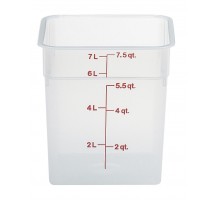 CamSquare transparent polypropylene food storage container., Cambro, 7.6 L, 7,6L, 215x215x(H)230mm