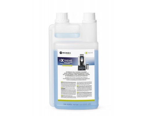 Extreme Milk System Cleaner New Formula, a professional milk frother liquid cleaner for automatic coffee machines., HENDI, 1 l