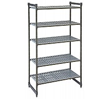 Camshelving Basics Plus saliktais uzglabāšanas plaukts ar 4 ventilējamiem plauktiem, Cambro, 915x540x(H)1830mm