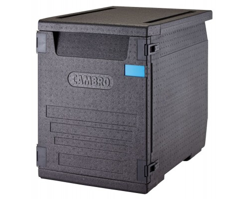 Cam GoBox izolēts konteiners, priekšējā iekraušana, 600x400 mm konteineriem, ar 6 integrētām sliedēm, Cambro, 126 l, ar 6 vadotnēm, 126L, Melns, 770x540x(H)687mm