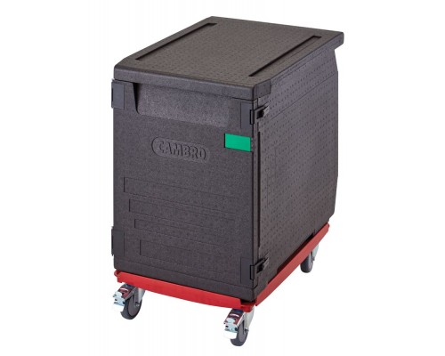 Cam GoBox izolēts konteiners, priekšējā iekraušana, 600x400 mm konteineriem, ar 6 integrētām sliedēm, Cambro, 126 l, ar 6 vadotnēm, 126L, Melns, 770x540x(H)687mm