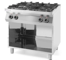 Gāezs plīts Kitchen Line ar 4 degļiem, vaļējā korpusā, Kitchen Line, 19kW, 800x700x(H)900mm