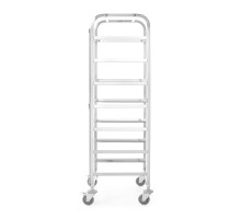 Ratiņi trauku mazgājamo mašīnu grozu pārvadāšanai - 7 x 500x500 mm, 615x560x(H)1700mm