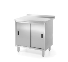 Стол настенный, шкафчик с раздвижной дверцей – сварной, Profi Line, 800x600x(H)850мм