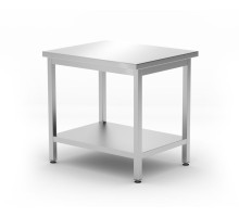 Рабочий стол Budget Line с полкой – винтовой, глубина: 600 мм, Budget Line, 800x600x(H)850мм