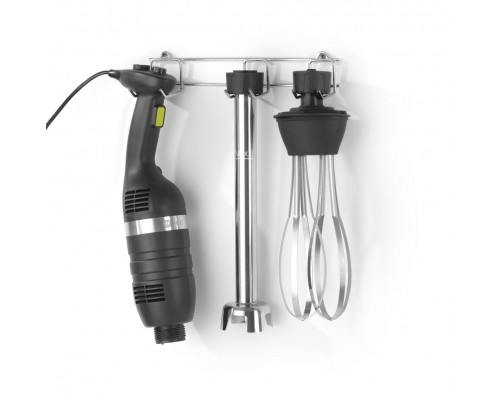 Set: Stick blender 350 with variable speed + whisk + wall-mounted rack, HENDI, Kitchen Line, Black, 230V/350W, ø100x110mm