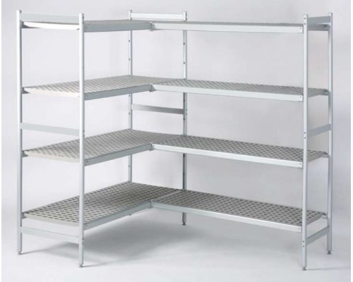 Shelving Angle Alu 3830x373 H.1740 mm 4 shelves Poly