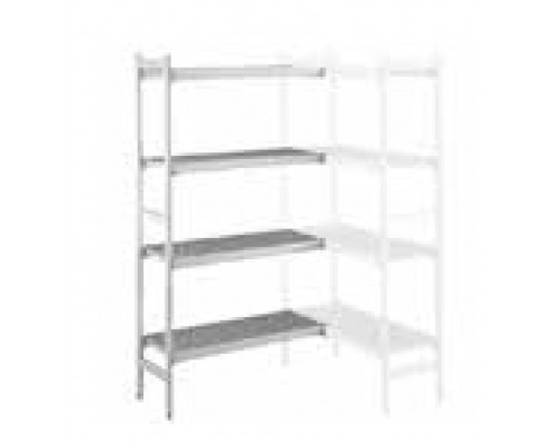 Shelving Linear S.Steel 4752x577 H.1740 mm 4 shelves Inox