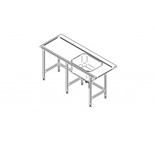 Stainless steel pre wash table (1500-2900mm), Inox baltic, EPL (1500-2900mm)