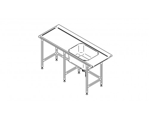 Stainless steel pre wash table (1500-2900mm), Inox baltic, EPL (1500-2900mm)