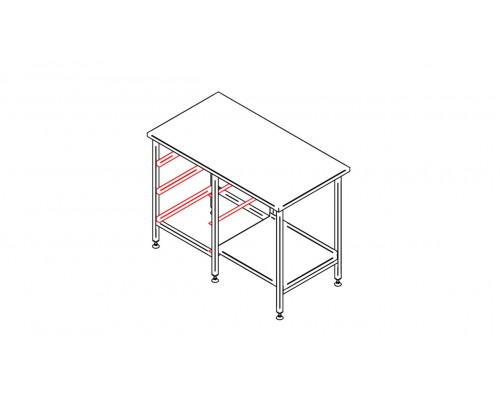 Guide rails (for dishwasher racks) j-3, Inox baltic, J-3