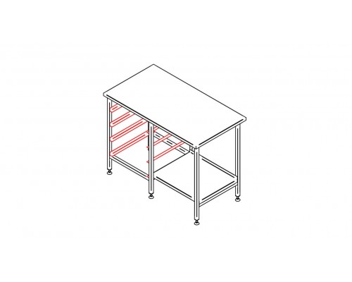 Guide rails (for dishwasher racks) j-4, Inox baltic, J-4