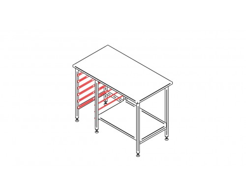 Guide rails (for gn-containers) j-7, Inox baltic, J-7