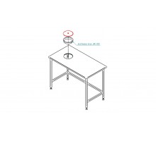 Waste hole cover ø 225mm jak-225, Inox baltic, JAK-225