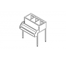 Ice bin with bottle racks jvp-8, Inox baltic, JVP-8