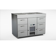 Cold cupboard with cold basin ksk/v-1206, Inox baltic, KSK/V-1206