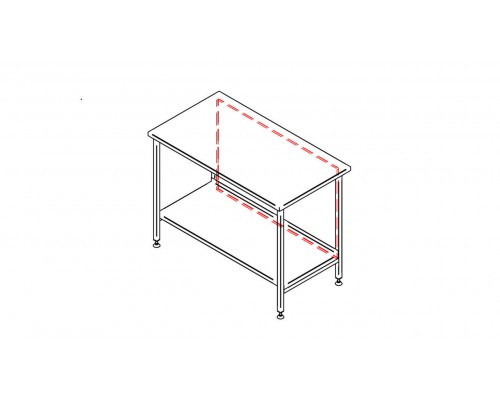 Задняя панель стола ltp, Inox baltic, LTP