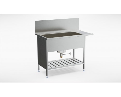 Pre wash table nordien with shelf (1000-1400mm), Inox baltic, EPL-NORDIEN/R (1000-1400mm)