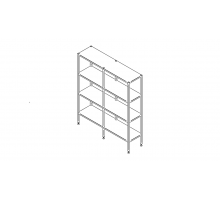 Floor shelf with four levels (1500-2900mm), Inox baltic, PR/4 (1500-2900mm)