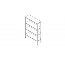 Floor shelf with four levels (500-1400mm), Inox baltic, PR/4 (500-1400mm)