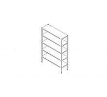 Floor shelf with five levels (500-1400mm), Inox baltic, PR/5 (500-1400mm)