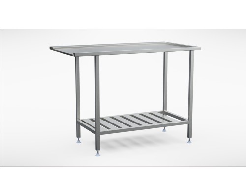 Stainless steel sorting table with shelf (600-1400mm), Inox baltic, SLR (600-1400mm)