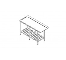 Stainless steel sorting table with shelf (1500-2900mm), Inox baltic, SLR (1500-2900mm)