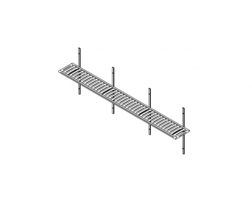 Wall shelf (2500-2900mm) vented, Inox baltic, SR (2500-2900mm) vented