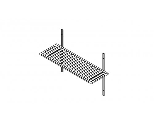 Wall shelf (2500-2900mm) vented, Inox baltic, SR (2500-2900mm) vented