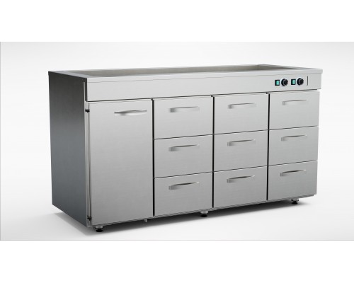 Hot cupboard with basin ssk-1619, Inox baltic, SSK-1619