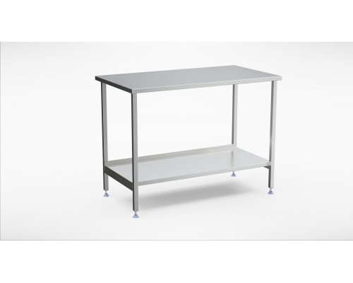 Stainless steel worktable with shelf (500-1400mm), Inox baltic, TLR (500-1400mm)