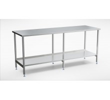 Stainless steel worktable with shelf (1500-2900mm), Inox baltic, TLR  (1500-2900mm)