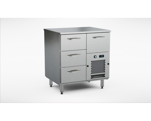 Cold cupboard for food 800mm, 4 drawers